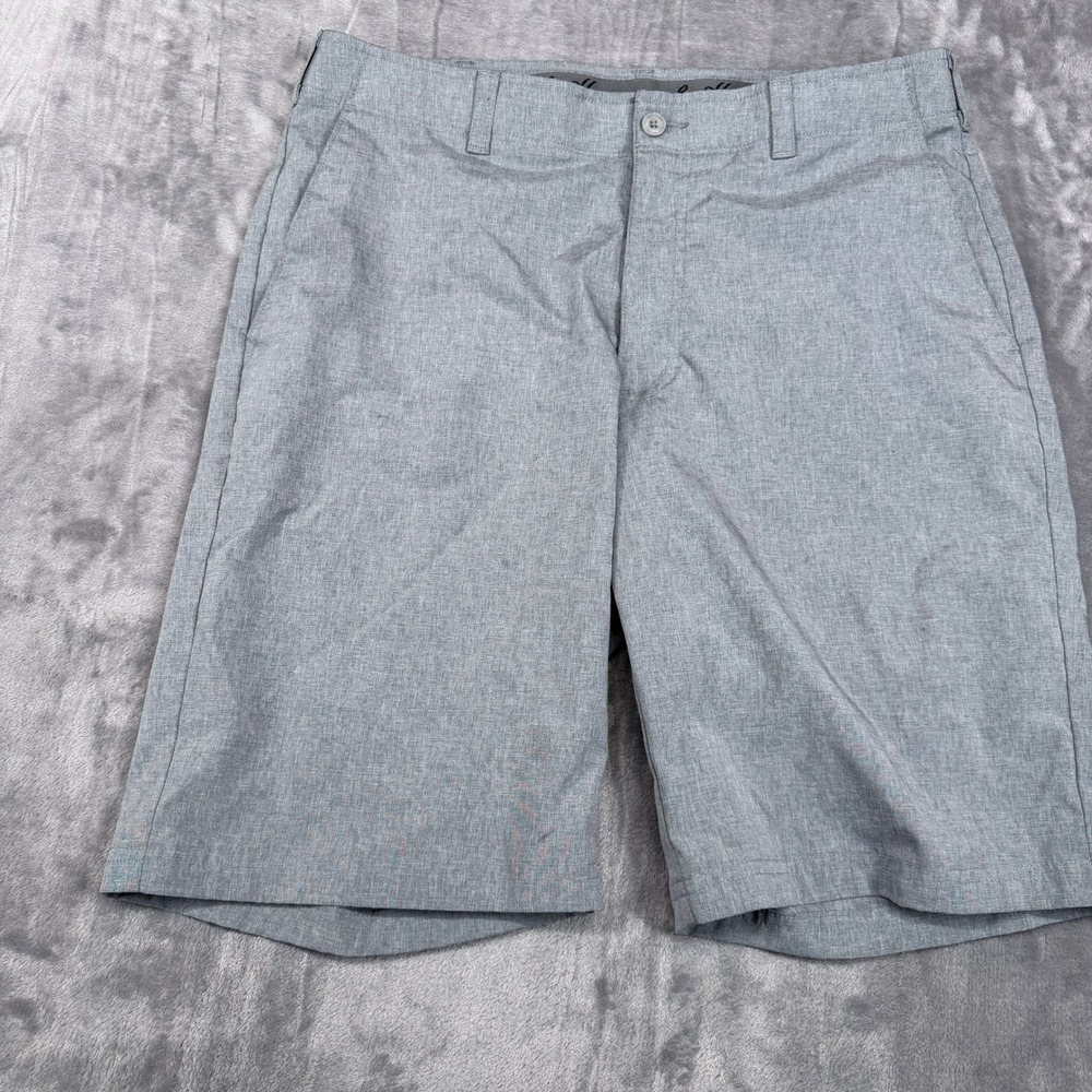 Ben Hogan Performance Golf Shorts Mens Size 34 Gray Heather Stretch Flat Front
